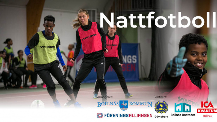 Nattfotboll inställt fredag 17/4