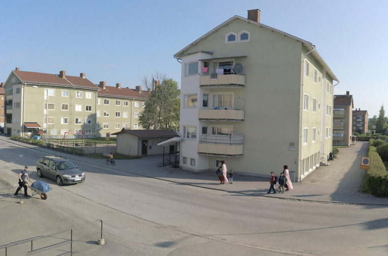 Bostadshus i tre våningar